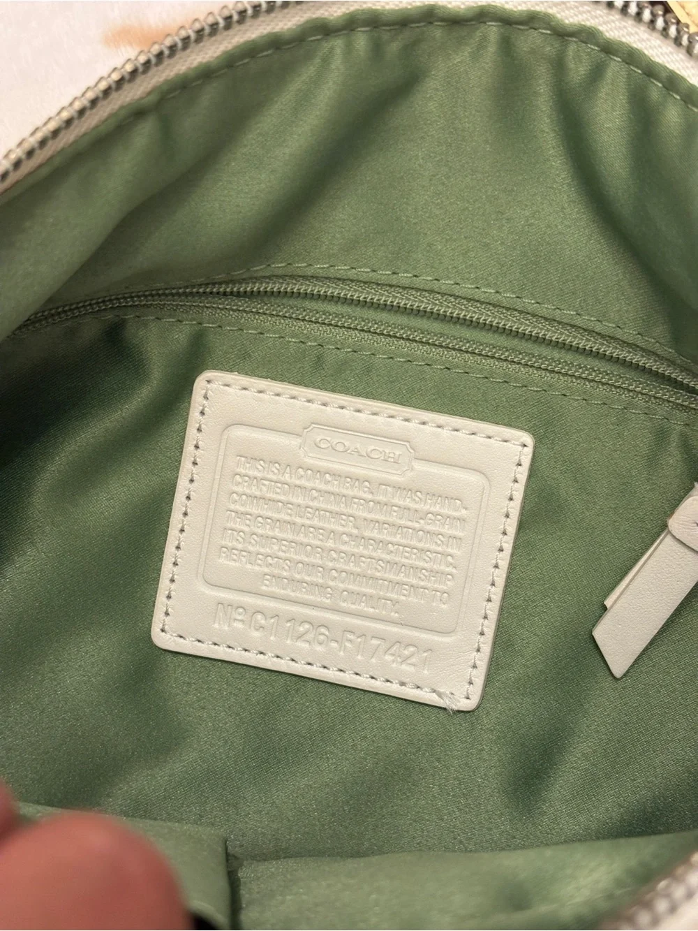 Coach Yellow Leather Shoulder Hobo Bag